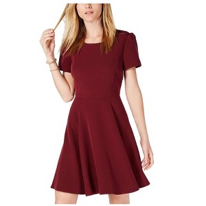 maison Jules Womens Heart Cutout Fit & Flare Dress, Red, 4 - 1 of 2