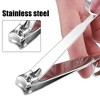Unique Bargains 2 Pcs Nail Cutter Set Professional Nail Clipper Kit for Travel or Home Silver Tone Stainless Steel - 3 of 4