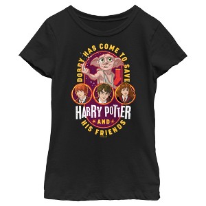 Girl's Harry Potter Dobby Has Come to Save Cartoon T-Shirt - 1 of 4