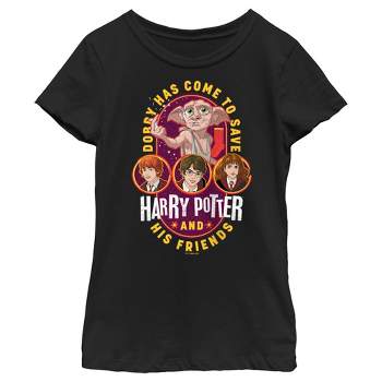 Girl's Harry Potter Dobby Has Come to Save Cartoon T-Shirt