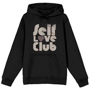 Self Love Club Long Sleeve Black Adult Sweatshirt - 1 of 3