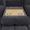 MAYEERTY Reclining Sofa, 3-Seat Corduroy Fabric Recliner with Adjustable Backrests for Living Room, Dark Gray - 4 of 4