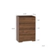 SEVOBAL Dressers Sleek Wooden 4 Drawer Dresser Waterproof Storage Cabinet for Bedroom Living Room Office, Brown, 25.59"*15.75"*38.38" - 2 of 4