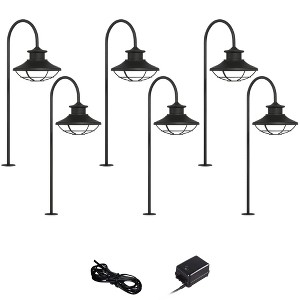 John Timberland Braden Textured Black 8-Piece LED Landscape Path Light Set - 1 of 4