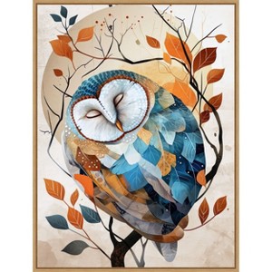 Amanti Art Owl Watercolor Animal Art by Justyna Jaszke Framed Canvas Wall Art - 1 of 4