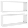 vidaXL Wall Cube Shelves 2 pcs High Gloss White 23.6 in.x5.9 in.x9.1 in. Engineered Wood - 2 of 4