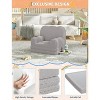 Kids Couch, 2-in-1 Convertible Toddler Sofa Chair, Fold Out Lounger Bed, Soft Teddy Fleece for Playroom, Nursery, Birthday Gift - 4 of 4