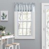 Ellis Curtain Plaza Classic Ticking Stripe Printed on Natural Ground 1.5" Rod Pocket Tailored Valance 58" x 15" Blue - 2 of 4