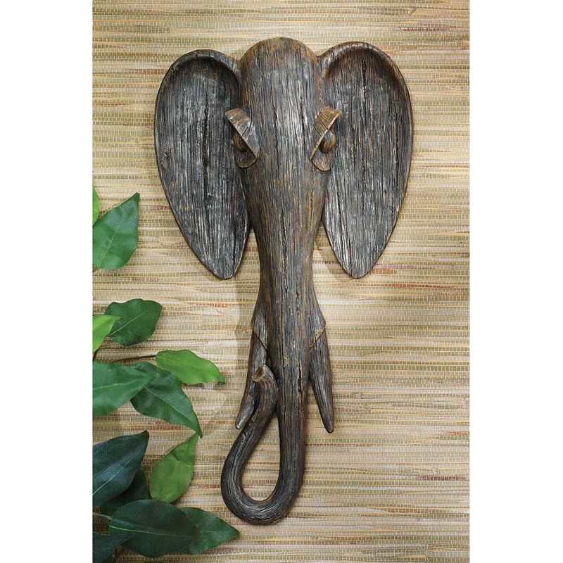 Design Toscano Animal Masks of the Savannah Wall Sculptures Elephant, 1 of 4
