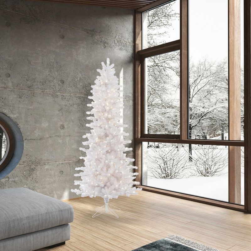Vickerman Crystal White Pine Slim Artificial Christmas Tree, 5 of 6