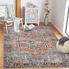 Acekool Boho Washable Rug 5x7 Non-Slip Vintage Runner for Living Room & Bedroom, Soft Low-Pile Carpet in Green/Grey/Orange Brown - 3 of 4