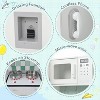 Kids Kitchen Playset-Wooden Kitchen with Cooking Stove,Oven,Sink,Microwave,Blackboard,Storage Cabinets,Range Hood Pretend Toys with Sound Light - 3 of 4