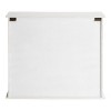 Kate & Laurel All Things Decor 30" x 28" Barnhardt Decorative Wooden Wall Cabinet with 2 Sliding Glass Doors White: 3-Tier Storage - 2 of 4