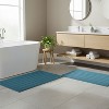 Knightsbridge Stylish And Comfortable Traditional Linear Design 2 PC Cotton Bath Rug Set 20"x30" & 24"x40" Stone - 2 of 4
