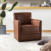 Gabino 29'' Wide Genuine Leather Swivel Chair | ARTFUL LIVING DESIGN - 2 of 4