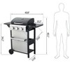 NicBex 3-Burner propane Gas BBQ Grill,25650BTU Output Outdoor Grill with Wire Enamel Cooking Grids&Foldable Side Table,Versatile&Movable Grill - 2 of 4