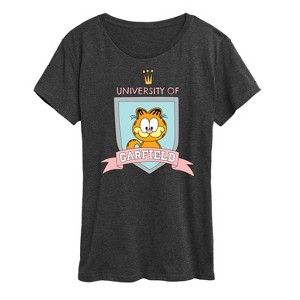 Women's - Garfield - University Badge Short Sleeve Graphic T-Shirt - 1 of 4