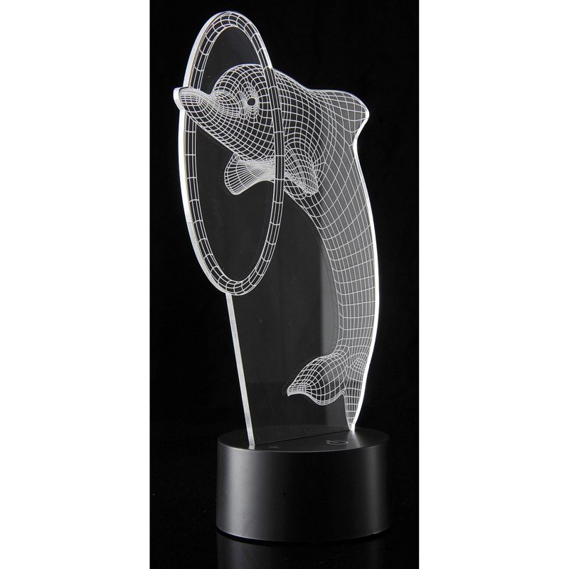Link 3D Dolphin Lighting Laser Cut Precision Multi Colored LED Night Light Lamp - Great For Bedrooms, Dorms, Dens, Offices and More!, 3 of 13