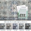 Washable Vintage Medallion Area Rug Non Slip Backing Stain Resistant & Low Pile Carpet for Bedroom Living Room Dining Room Bedroom - 2 of 4