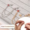 Unique Bargains Bouquet Coat Round Rhinestone Hanging Tassel Chain Lapel Suit Brooch Pins 1 Pc - 4 of 4
