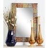 Metal Floral Wall Mirror with Embossed Metal Multi Colored - Olivia & May - 2 of 4