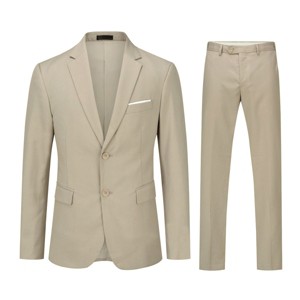 Cloudstyle Men's 2-Piece Suits Slim Fit 2 Button Dress Suit Jacket Blazer & Pants Set - 1 of 4