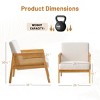 Mid-Century Modern Upholstered Accent Chair with Wood Frame, Comfy Lounge Armchair with Backrest for Living Room or Reading Nook–The Pop Home - 3 of 4