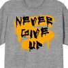 Gym Culture Never Give Up Unisex Adult's Heather Gray Graphic Tee - 2 of 3