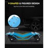 Car Dolly Set of 2 with 4000 lb Capacity, Steel Heavy Duty Car Mover Wheel Dollies with Antiskid Plate & 360 Degree Rotatable Wheel, 16"x13" - 2 of 4