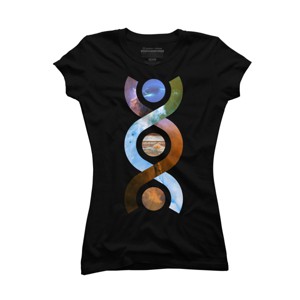 Junior's Design By Humans Helical By CmdrButts T-Shirt - 1 of 3