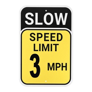 Unique Bargains Aluminum Weather Resistant Waterproof Rust Free Traffic Signs 1 Pc - 1 of 4