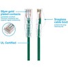 Monoprice Cat6 Ethernet Patch Cable - 20 Feet - Green | Snagless RJ45 Stranded 550MHz UTP CMR Riser Rated Pure Bare Copper Wire 28AWG - SlimRun Series - 3 of 4