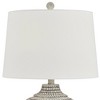 Pacific Coast Lighting Alese 25 1/2" High Jug Modern Coastal Country Cottage Table Lamp Gray Wash Single White Shade Living Room Bedroom Bedside - 4 of 4