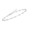Ross-Simons Italian Sterling Silver Bead Station Anklet Size 9 - 3 of 4