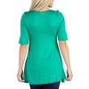 24seven Comfort Apparel Womens Elbow Sleeve Swing Tunic Top For Women - 3 of 4