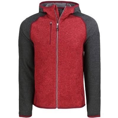 Cutter & Buck Mainsail Sweater-knit Hoodie Womens Full Zip Jacket -  Polished Heather - Xl : Target
