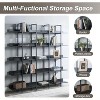 Acekool 5-Tier Industrial Bookshelf, Open Bookcase with Metal Frame, Vintage Storage Shelves for Living Room, Home Office, Black - 4 of 4
