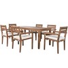 NicBex Countryside Outdoor Dining Set 1 Acacia Table&6 Upholstered Chair,Set of 7,Patio Conversation Furniture Set for Balcony,Garden&Backyard - 4 of 4