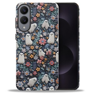 BONGEEK Case Compatible with Samsung Galaxy S25 Edge,Scratch Resistant Hybrid 2-Layer Hard Shell Bright Phone Case, Floral - 1 of 4