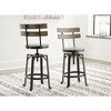 Signature Design by Ashley Furniture Lesterton Swivel Barstool, Set of 2, Light Brown/Black - 2 of 4