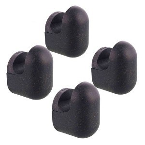 WAGNER – design yourself Wall Hook Set, Black Rubber & Steel, 4pc — Supports up to 35 lbs - 1 of 4