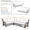 Buenhomino 6-Seater Outdoor Sectional Sofa L Shaped Couch Patio Conversation Furniture Set, Wicker Patio Sectional Sofa for Deck Backyard Sunroom - 2 of 2