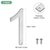 Unique Bargains 304 Stainless Steel Polished Surface Rust Corrosion Resistant House Number 1 Pc - 3 of 4