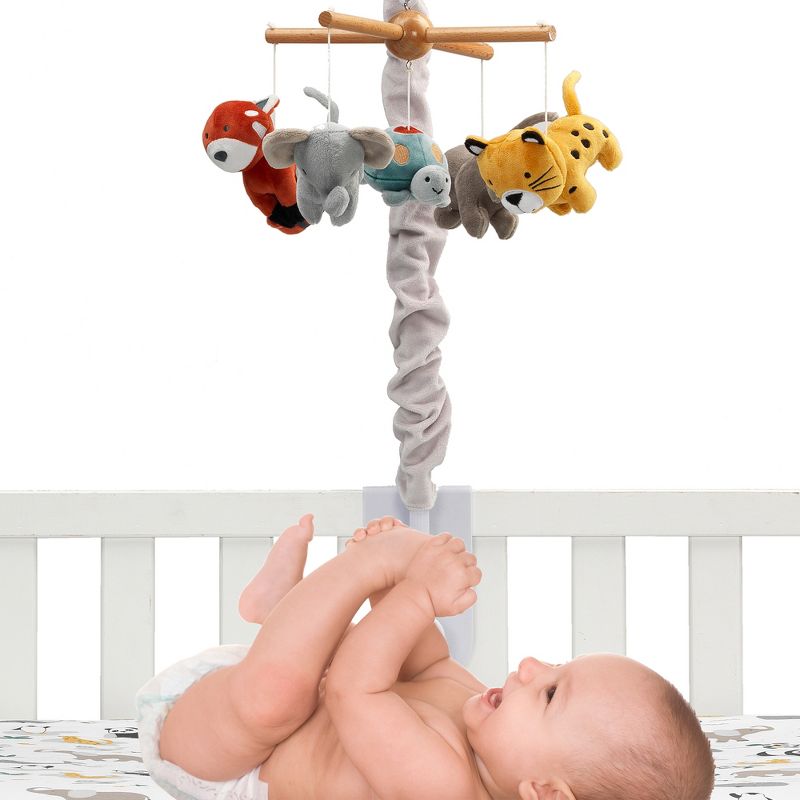 Lambs & Ivy Wild Life Musical Baby Nursery Crib Mobile - Protect the Animals, 2 of 8
