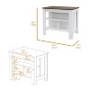 NicBex Kitchen Island Cart with 3 Open Shelves,Kitchen Island with Storage and Large Work Top,Modern Kitchen Cart,Island Table for Kitchen - 3 of 4