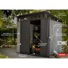 Keter Artisan 7 x 7 Foot Outdoor Shed for Garden Accessories and Tools, Gray - 4 of 4