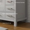 VANIRROR 48" Bathroom Vanity Cabinet Set with Granite Top, Solid Wood Cabinet With Single Sink Gray - 3 of 4