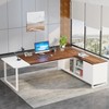Tribesigns L-Shaped 70.8" Executive Computer Desk 55" File Cabinet - 4 of 4