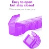 BUG HULL Weekly Pill Organizer, Travel Pill Organizers, 7 Day Pill Box, Medicine Pill Case for Vitamins, Supplements, 2 Packs (Black+White) - 4 of 4