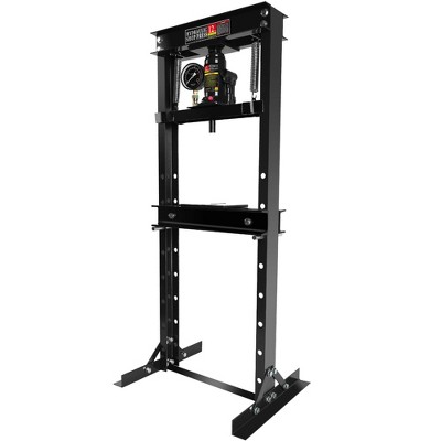 12 Ton Hydraulic Press, Adjustable H-Frame Garage Floor Shop Bearing Press, Adjustable Working Table Height